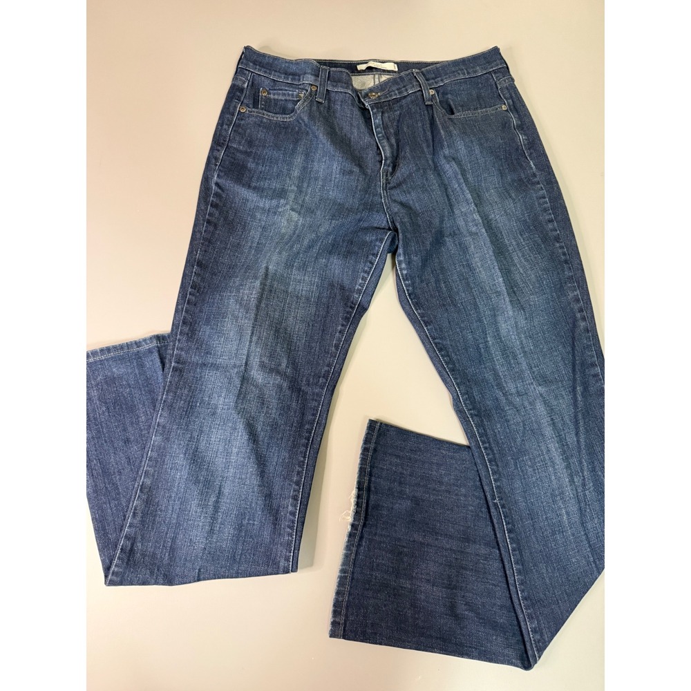 Levis 515 Boot Cut Jeans Womens 14 Dark Wash Studded Vintage Denim Pants